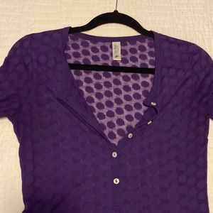 Victoria’s Secret “The Tee Shop” semi sheer Henley shirt